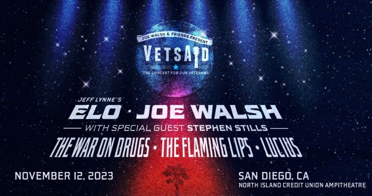 Joe Walsh - Jeff Lynne's ELO - Stephen Stills - The War on Drugs - The Flaming Lips and Lucius - VetsAid 2023 - San Diego November 12 2023
